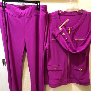 BOSTON PROPER Pink Pant/Top set. . Size L